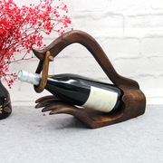 泰式木质红酒架泰式手指木质，葡萄酒架红酒，展示架酒架东南亚工艺品