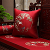 中式刺绣红木沙发垫坐垫仿古实木家具木椅中国风海绵垫防滑定制