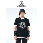 VOLCOM钻石男装户外品牌印花短袖T恤2023夏季圆领设计上衣男
