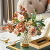 复古仿真玫瑰花花瓶花艺套装茶几床头餐桌花欧式假花装饰品摆设花