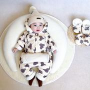 新生婴儿连体衣羽绒服冬季加厚外出抱衣0-6个月男女宝宝冬装0-1岁