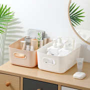 桌面杂物收纳盒塑料面膜小篮子，储物方形整理筐，浴室化妆品置物盒子