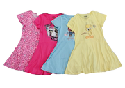 4-7岁外单夏款女童儿童公主卡通娃娃超弹力短袖连衣裙裙子