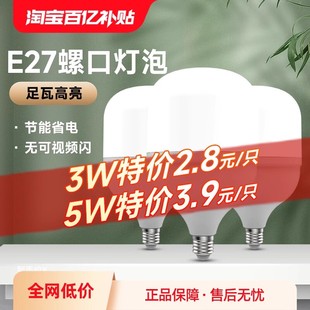 飞雕led节能灯泡家用商用工厂超亮E27螺口螺旋白光护眼照明球泡