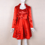 （捡漏L到3XL）壹美佳人2023冬季新娘装敬酒服两件套红色小礼服