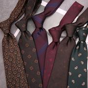 领带男士商务休闲条纹8公分新郎结婚涤纶丝职业正装领带