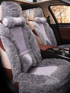加绒汽车座垫坐垫冬季毛绒车内加厚保暖靠背座椅套全包型通用座套