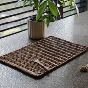 仿藤编餐厅餐桌垫餐垫欧式长方形，隔热垫沥水垫茶具杯垫防滑垫子