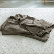 水洗做旧日式g六层纱布盖毯简约纯色毛巾被纯棉薄款床上用沙发