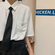 日系jk制服衬衣女夏季学院风校服班服小雏菊白衬衫短袖女学生