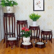 实木花架客厅木质中式花，几单个落地室内置物绿萝吊兰花盆架子仿古