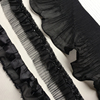 黑色百褶皱蕾丝花边 衣袖裙摆加长装饰服装辅料 宽5-10厘米