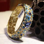 北京礼物复古景泰蓝手镯女款个性镀金手环镯子出国送老外创意