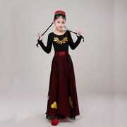 高档儿童新疆舞蹈服装少儿维族表演服民族演出服饰女童维吾尔