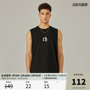 CHINISM CH美式休闲运动篮球背心男潮牌夏季宽松男士无袖T恤坎肩