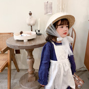 女童连衣裙蕾丝罩衣裙套装春秋韩版童装儿童长袖公主裙2件套