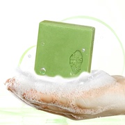 绿茶手工皂艾草伏湿古皂精油皂除螨祛痘控油抑菌洁面洗脸沐浴香皂