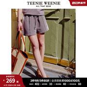 TeenieWeenie小熊夏季新潮撞色休闲抽绳卫裤短裤子女