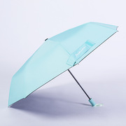 极速糖果色黑胶遮阳伞纯色折叠晴雨，两用伞三折黑胶防晒防紫外线遮