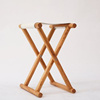 木制马扎皮革折叠l椅，简易可携式，小凳子客厅板凳户外家用换