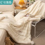 羊羔绒毛毯冬季加厚保暖被子床单，珊瑚绒毯子，办公室午睡休沙发盖毯