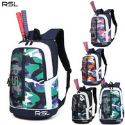 rsl羽毛球包网球(包网球)背包，多功能多口袋，防沷水面料带单独鞋仓双肩背包