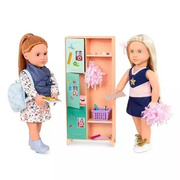偶季OG娃娃教室配件18寸娃娃过家家场景学生书包教具女孩玩具礼盒