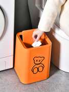 垃圾桶家用带盖卫生间厕所卧室客厅厨房摇盖轻奢创意商用方形纸篓
