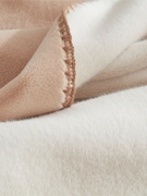 高端水貂绒毛毯白色加厚保暖冬季高级感裘皮贵妇毯短毛绒盖毯