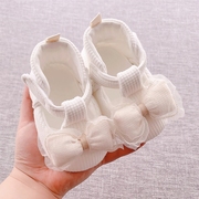 0一1-2岁春夏款女宝宝学步鞋真皮软底6-12个月婴幼儿可爱公主鞋子