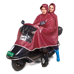 imate亿美YM102双人摩托车雨衣加宽透灯雨衣反光摩托车雨衣雨披