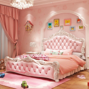 欧式床主卧现代简约公主床女孩1.5m1.8米婚床儿童房家具套装组合