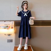女大童夏装连衣裙2023韩版洋气时髦学院风裙子女孩夏季公主裙
