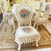 欧式餐椅垫套装餐桌布凳子套罩家用椅套坐垫防滑四季通用奢华