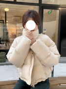 2023韩系冬季加绒棉服外套立领拉链保暖加厚百搭上衣面包服女