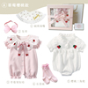 婴儿礼盒公主初新生宝宝粉，纯棉衣服套装满月周岁，送礼物品实用高档