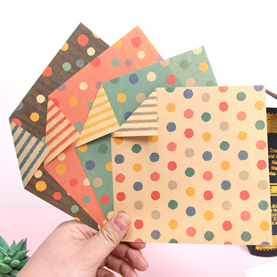 15厘米正方形印花条纹波点系列，印花彩色儿童手工折纸剪纸叠纸卡纸