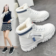 ins韩版加绒马丁靴女2023冬季保暖学生短靴厚底加厚靴子Q3521