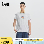 Lee24春夏标准版型字母logo印花圆领男短袖T恤潮LMT0081444LE