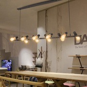 复古餐厅吊灯美式工业风，吧台灯创意个性长条，办公室酒吧咖啡厅灯具