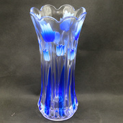 水培富贵竹彩色玻璃花瓶简约古典中式客厅居家摆设插百合花玻璃瓶