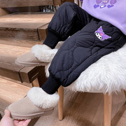 女童库洛米棉裤加绒外穿三层夹棉儿童冬季加厚一条过冬女宝宝裤子