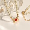 法国设计师moleubak欧美情书项链，爱心心形情人，节系列轻奢珍珠项链
