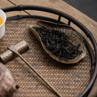 手工铜制茶则三件套创意赏茶荷茶勺茶铲茶匙茶拨锤纹禅意茶道用具