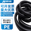 PE塑料波纹管保护电线黑色软管安检电工穿线套线管可开口波纹软管