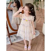a576女宝宝夏季连衣裙，小女孩韩版时髦公主，裙夏装洋气甜美裙子