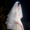 新娘结婚主婚纱头纱超仙森系网红拍照道具，短款领证头纱白色蓬蓬短