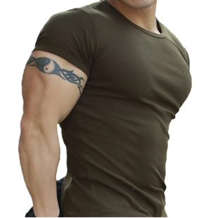 特种兵短袖t恤男健身修紧身衣运动半袖纯棉圆领弹力打底衫显肌肉