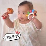面包超人婴儿玩具0-1岁益智早教手摇铃鼓宝宝3个月抓握训练小沙锤