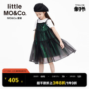 littlemoco童装女童无袖吊带裙，公主裙儿童，裙子蓬蓬网纱连衣裙